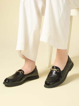 Inc.5 - Women Black Casual Solid Pointed Toe Loafers