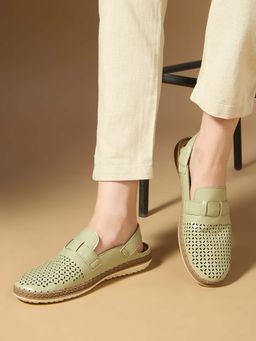 Inc.5 - Women Green Casual Solid Round Toe Sandals