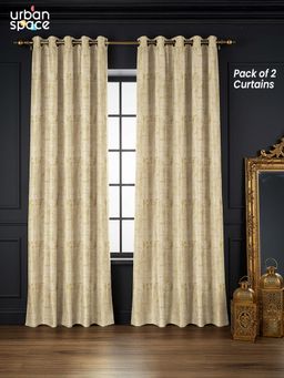 Urban Space - Orchard Sage Green Blackout Jacquard Curtains (Pack of 2)