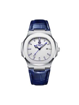 Carlton London - Men Jordan White Dial Leather Analog Watch - CLJOR-005 (M)