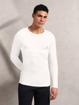 U.S. POLO ASSN. - Men White Solid Essential Sports Compression T-shirt