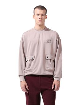 The Indian Garage Co - White Solid Relaxed Fit Sweatshirt