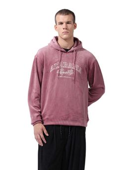 The Indian Garage Co - Mauve Textured Regular Fit Hoodie