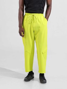 The Indian Garage Co - Yellow Solid Relaxed Fit Trackpant
