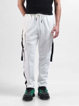 The Indian Garage Co - White Solid Relaxed Fit Cargos