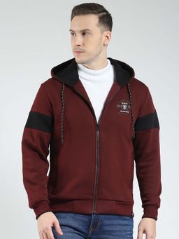 Monte Carlo - Wine Solid Regular Fit Hoodie