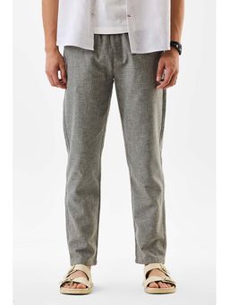 Snitch - Grey Solid Regular Fit Trousers