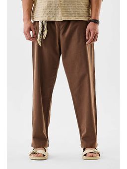 Snitch - Brown Solid Relaxed Fit Trousers