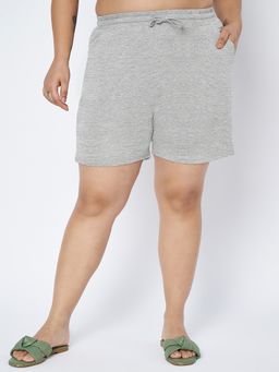 BRINNS - Plus Size Cotton Grey Shorts