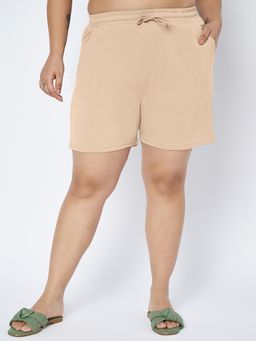 BRINNS - Plus Size Cotton Peach Shorts