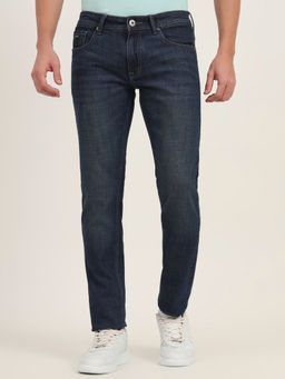 JadeBlue - Greenfibre Dark Blue Slim Fit Cotton Stretch Comfortable Denim Modern Fit Jeans