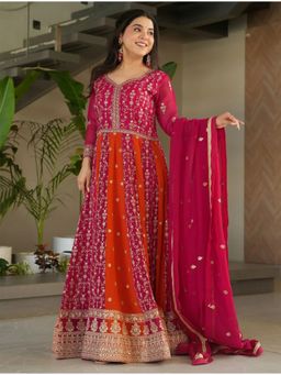 Kedar Fab - Women'S Embroidered Anarkali Kurta with Dupatta