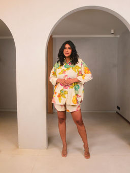 WHY SO BLUE - Em Beige Co-Ord (Set of 2)