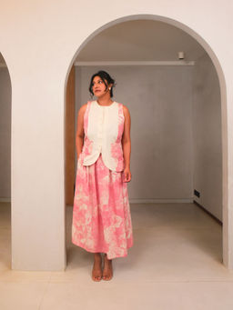 WHY SO BLUE - Lola Waistcoat Pink Co-Ord (Set of 2)