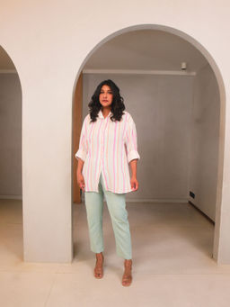 WHY SO BLUE - Anne Beige Shirt with Pant (Set of 2)