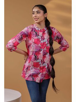 Rain & Rainbow - Multi-Color Floral Regular Fit Shirt