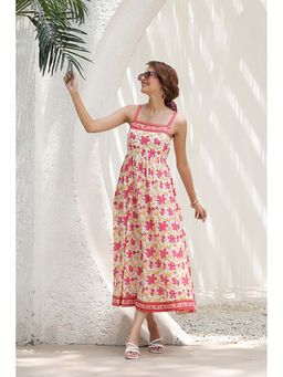 Rain & Rainbow - Multi-Color Floral A-Line Fit Dress