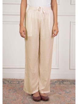 HOUSE OF KARI - Beige Solid Loose Fit Palazzo