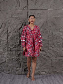 The Quince Life - Multi-Color Floral Flared Fit Dress