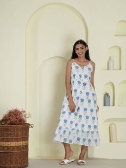 The Quince Life - Multi-Color Floral A-Line Fit Dress