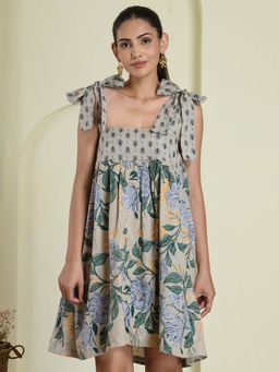 The Quince Life - Multi-Color Floral Flared Fit Dress