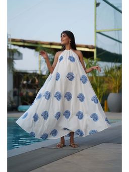 The Quince Life - White Printed Flared Fit Dress