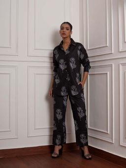 The Quince Life - Black Floral Oversized Fit Shirt