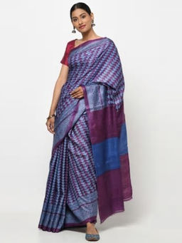 Fabindia - Silk Tussar Block Print Sari