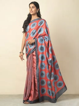 Fabindia - Silk Tussar Block Printed Sari