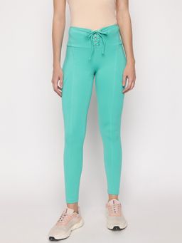 Guess - Green Solid Skinny Fit Agatha Leggings