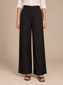 Twenty Dresses by Nykaa Fashion - Black High Waisted Wide Leg Trouser