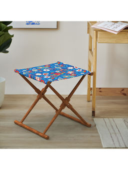 Chumbak - Bistro Foldable Stool India Paisleys Blue