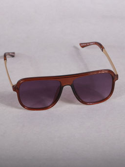 DukieKooky - Unisex Kids Stylish and Sturdy Brown Square Sunglasses