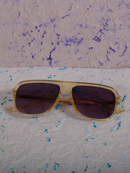 DukieKooky - Unisex Kids Stylish and Sturdy Yellow Square Sunglasses