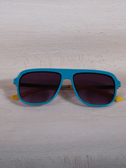 DukieKooky - Unisex Kids Stylish and Sturdy Teal Square Sunglasses