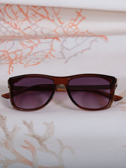 DukieKooky - Unisex Kids Stylish and Sturdy Brown Square Sunglasses