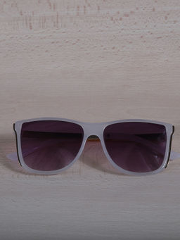 DukieKooky - Unisex Kids Stylish and Sturdy Off White Square Sunglasses