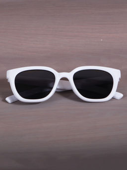 DukieKooky - Unisex Kids Stylish and Sturdy White Square Sunglasses