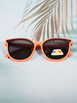 DukieKooky - Unisex Kids Stylish and Sturdy Brown Oversized Sunglasses