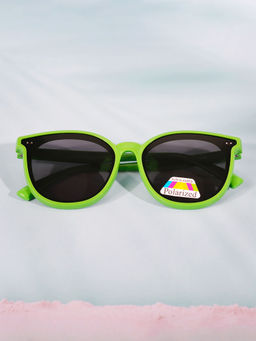 DukieKooky - Unisex Kids Stylish and Sturdy Green Oversized Sunglasses