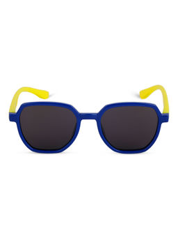 DukieKooky - Unisex Kids Stylish and Sturdy Blue and Black Square Sunglasses