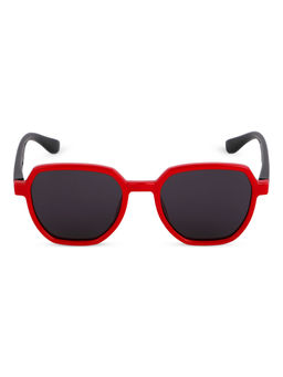 DukieKooky - Unisex Kids Stylish and Sturdy Red Square Sunglasses