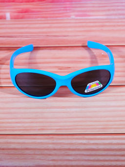 DukieKooky - Unisex Kids Stylish and Sturdy Blue Rectangle Sunglasses