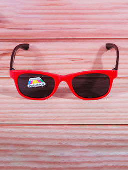 DukieKooky - Unisex Kids Stylish and Sturdy Red Wayfarer Sunglasses