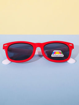 DukieKooky - Unisex Kids Stylish and Sturdy Red Wayfarer Sunglasses