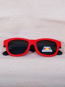 DukieKooky - Unisex Kids Stylish and Sturdy Red Wayfarer Sunglasses