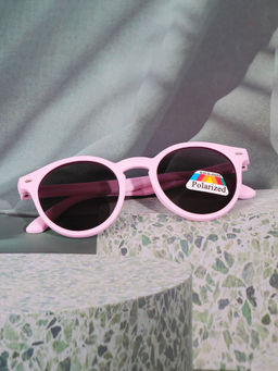 DukieKooky - Unisex Kids Stylish and Sturdy Pink Round Sunglasses