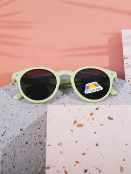 DukieKooky - Unisex Kids Stylish and Sturdy Olive Round Sunglasses