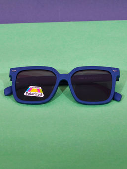 DukieKooky - Unisex Kids Stylish and Sturdy Blue Square Sunglasses