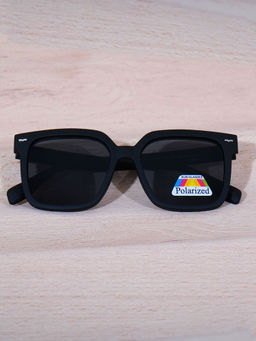 DukieKooky - Unisex Kids Stylish and Sturdy Black Square Sunglasses